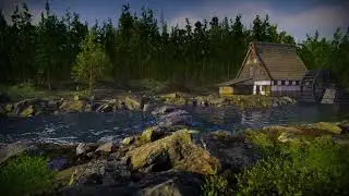 Watermill Demo. Zibra Liquid. Real-time 3D liquid simulation