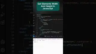 How to get Element's height and width in javascript || Javascript Tips #javascript #shorts