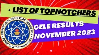 November 2023 Civil Engineer Licensure Examination Results #civilengineer