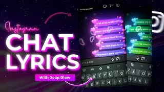 How to Make Instagram Messenger Chat Lyrics | With Deep Glow | Editing Tutorial