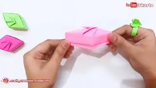Diamond gift box origami | How to make a box for gift from paper | #rkartz #origami