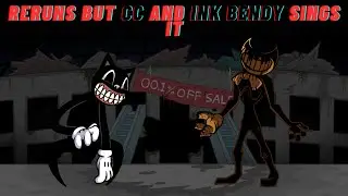 FNF Cartoon Cat vs Ink Demon (Reruns But CC And Ink Bendy Sings It🎶 🎶)