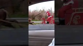 Santa Clause Spotted Travelling In The Fast Lane
