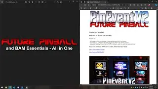 Future Pinball and BAM Essentials AIO - COMPLETE : Part 5 - PinEvent Guide