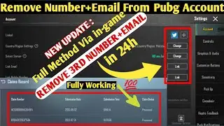 Remove Phone Number & Email in 24h via in-game | How to remove 3rd linked email+number & social link