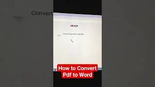 How to Convert Pdf to Word 