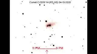 Comet C/2019 Y4 (ATLAS) time lapse after the nucleus fragmentation. 04_13_2020