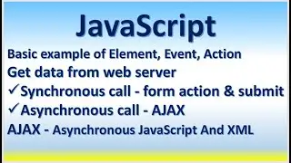 JavaScript Example of Elements Get data from web server- Synchronous call, Asynchronous call - AJAX