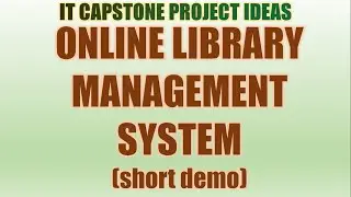 Online Library Management System | IT Capstone Project Idea | IT Research Project | Thesis Title