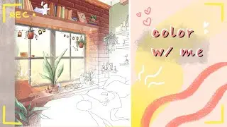 COLORING BREAK ~~ | Coloring a Sketch on Procreate ✨ | iPad Pro 2020 | RELAXING SPEEDPAINT 💖💕