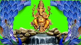 #LORDGANESH ANIMATED EFFECT GREENSCREEN VIDEO|| with Nature waterfall greenscreen background