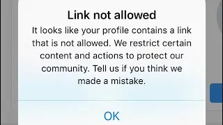 how to fix  link not allowed in Instagram