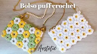Bolso de flores puff AESTHETIC a crochet paso a paso
