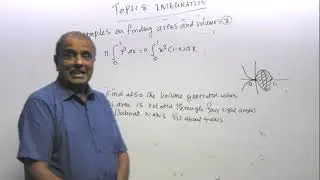 VIDEO - 144: TOPIC 8: INTEGRATION: EXAMPLES OF FINDING AREAS/VOLUMES USING INTEGRATION SET (3)