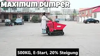 MAXIMUM Dumper Benzin 500KG Batterie E.-Start, 20% Steigung 9PS 3,5Km/h Größe: 108x64x60 (LxBxH)