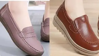 NEW GENUINE LEATHER ORTHOPAEDIC FOOTWEAR DESIGN FOR LADIES : SANDAL SLIP-ON BELLY SHOES