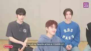 Taesan from BOYNEXTDOOR mentions YUNGBLUD