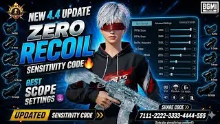 NEW UPDATE 4.4.0 !! BEST SENSITIVITY CODE BGMI SENSITIVITY SETTINGS PUBG MOBILE/BGMI IOS AND ANDROID