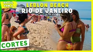 LEBLON, RIO DE JANEIRO - The BEACH in the RICHEST neighborhood in RIO