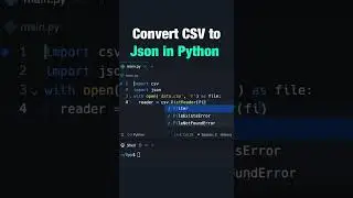Converting CSV to Json in Python  #softlinks #python #softwareengineering
