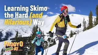 Learning Ski Mountaineering (Skimo) on super lightweight ski touring gear