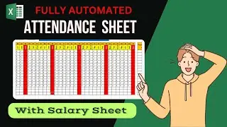 🔥🔥 Fully Automated Attendance Sheet in Excel | with Salary Calculation in Excel |