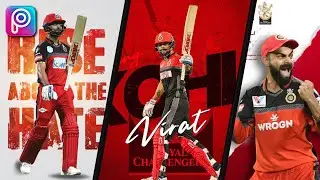 3 Poster Design Tutorials in PicsArt Mobile | Sports poster design in picsart | Virat X RCB Editing🔥
