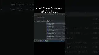 Get Your System IP Address using Python #python #pythonprogramming #pythontutorial