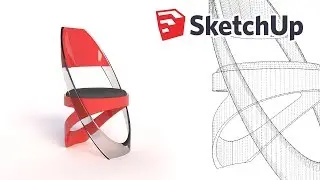 Designing a dining room chair - 3d concept furniture - Sketchup 2019