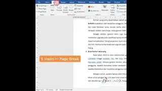 Cara cepat pindah halaman di MS Word