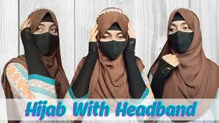 Hijab Style With Headband ।। Hijab Tutorial Full Coverage ।। Hijabi ange ✨🌷 