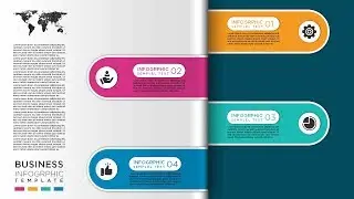 Business Infographic Template free Photoshop Tutorial  Urdu ـ Hindi