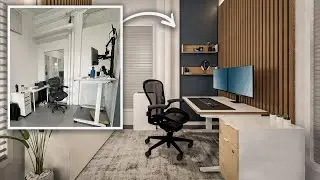 Turning this DULL Desk Setup Into a Modern & Cozy Office Space