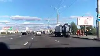 Выскочил на трассу