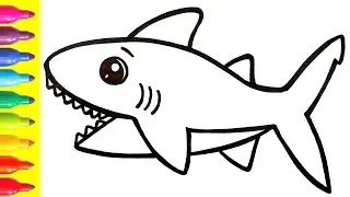 How to draw a kind shark for children,Bolalar uchun yaxshi akulani qanday chizish mumkin.