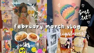 tats, cupsleeves, & more, oh my! (´ ꒳` ) | february/march vlog