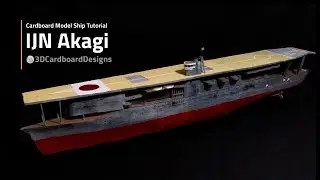 IJN Akagi Model Made from Cardboard