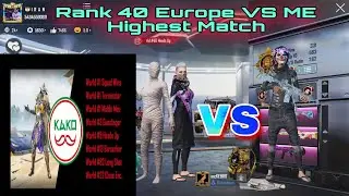 Me vs Iran squad rank 40 in Europe server(Best player of iran)😱 | PUBG MOBILE