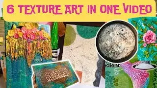 6 Amazing Textured Painting on Canvas | 3D Painting | Wall Putty Craft  |Texture Painting