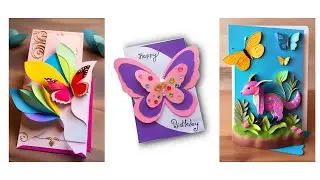 Butterfly Birthday Card (2023) .How To Made Amazing Butterfly card . ❤️❤️❤️ #diy #cards #butterfly