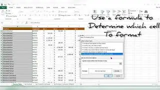 how to highlight the one column automatically in excel