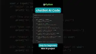 Chatbot AI Python Mini Project | Python Beginner Project