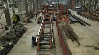 Automatic flat frame welding machine with integrated bending robot