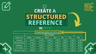 How to Create Formula with Structured Reference in Excel