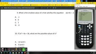 Using TI-84 to solve quadratic equations