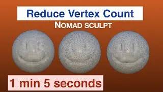 Ways to reduce vertex count | 1 min 4 seconds | Nomad Sculpt