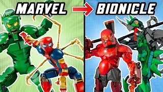 Turning LEGO 2024 Marvel Constraction Sets Into Bionicle MOCs