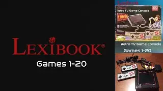 Lexibook Retro TV Game Console part 1: Games #1-20 brief game play