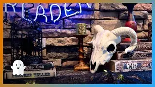 Decorate With Me - Halloween Fireplace Mantle Decorating 2022 - Fortune Teller Themed