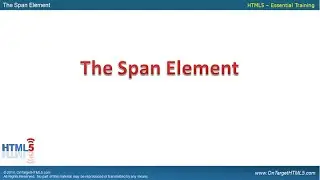 The Span Element in HTML